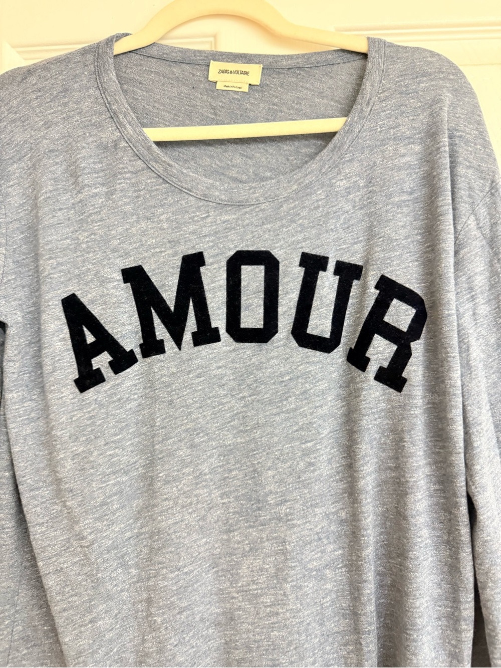 Zadig & Voltaire Gray Long Sleeve 'AMOUR' L